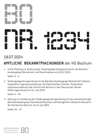 Amtliche Bekanntmachung der HS Bochum Nr. 1234, 18.07.2024