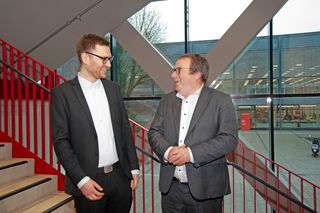 Unter vier Augen im Treppenhaus: Krischer und Kohlrautz