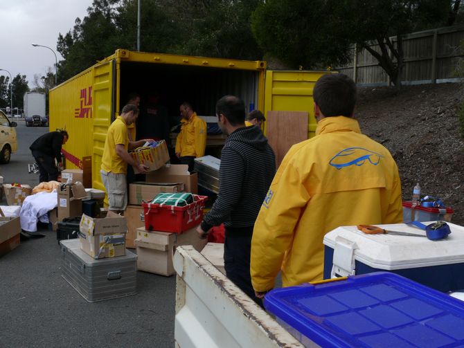 Packen des Containers