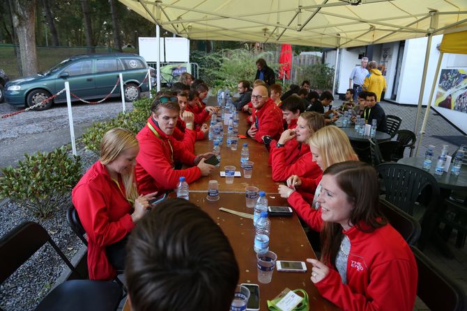 Team Wente beim gemeinsamen Grillabend