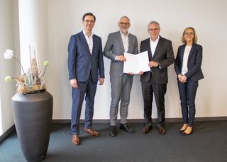 Frank Schmitz, Andreas Wytzisk-Arens, Annika Machleit-Ebner und Olaf Walter