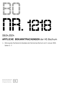 Amtliche Bekanntmachung der HS Bochum Nr. 1218, 08.04.2024