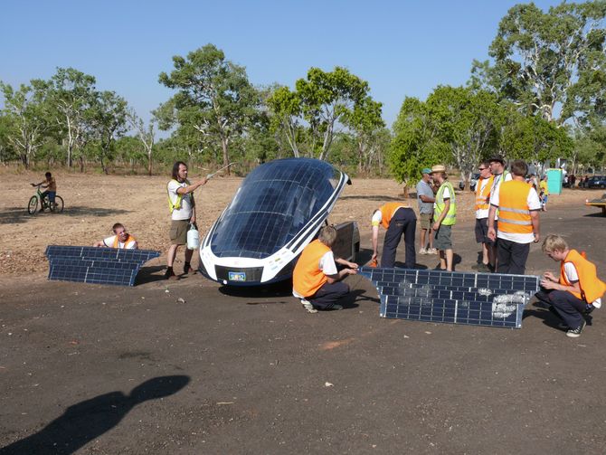  Laden am Kontrollstopp in Katherine um 16:30 Uhr