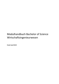 Modulhandbuch Verbundstudiengang Wirtschaftsingenieurwesen B.Sc. (April. 2023)