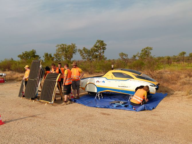 So tankt der Sonnenwagen