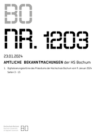 Amtliche Bekanntmachung der HS Bochum Nr. 1203, 23.01.2024