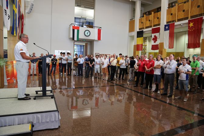 Empfang beim Chief Minister des Northern Territory, Chris Selwood spricht zur Solarcar-Gemeinde