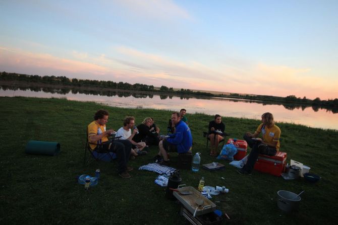 Abendessen in gemeinsamer Runde bei toller Atmosphäre