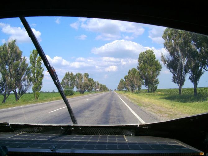 Blick aus dem SolarCar