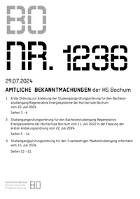 Amtliche Bekanntmachung der HS Bochum Nr. 1236, 29.07.2024