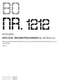 Amtliche Bekanntmachung der HS Bochum Nr. 1212, 07.03.2024