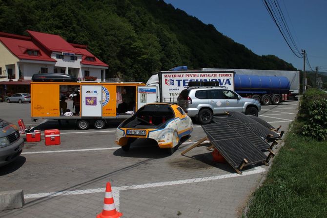 Mittagstopp am Truckstop. Wiedermal kostenlos tanken