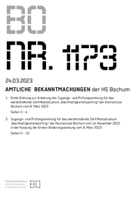 Amtliche Bekanntmachung der HS Bochum Nr. 1173, 24.03.2023