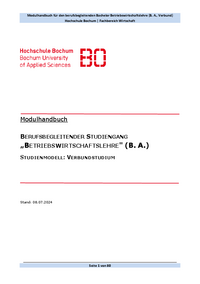 Modulhandbuch - B.A. BWL Verbund SoSe25