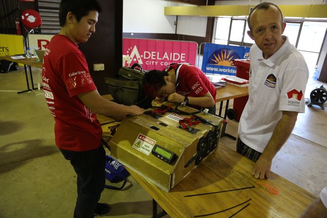 Der Batteriekasten des MIT-Solarcars