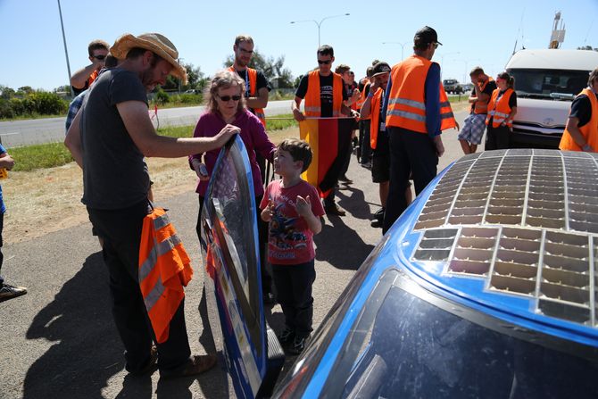 Sein Berufswunsch: Solarcar-Fahrer