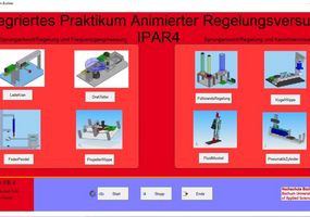 Screenshot IPAR4 Oberfläche  Virtuelles Regelungslabor mit Winfact