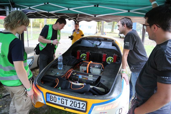 Scrutineering von SolarWorld GT