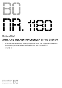 Amtliche Bekanntmachung der HS Bochum Nr. 1180, 03.07.2023