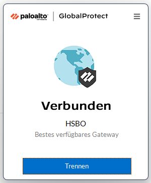 Screenshot Global Protect VPN verbunden